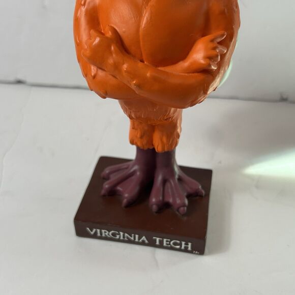 Virginia Tech Hokie Bird Mascot Bobblehead Rare Hokies Nodder 7" - Picture 3 of 5